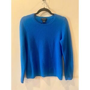 Lot of 2 - Vtg Lord & Taylor Cashmere Sweaters Sz M Pink Turtleneck + Blue Crew